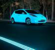 Nissan Leaf vehículo fluorescente-M