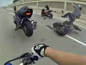 Choque carretera motociclista inexperto-M