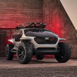AI:TRAIL: Presentado en Frankfurt en 2019, el AI:TRAIL propone la utilización de los “Audi Light Pathfinders”, una serie de drones eléctricos con elementos Matrix LED, que pueden volar de forma autónoma por delante del vehículo iluminando el camino.