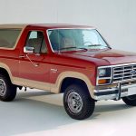 En 1982 adoptó el logo azul corporativo de Ford y recibió una hermana menor (Bronco II), lamentablemente, con ello perdió el emblema del caballo encabritado.